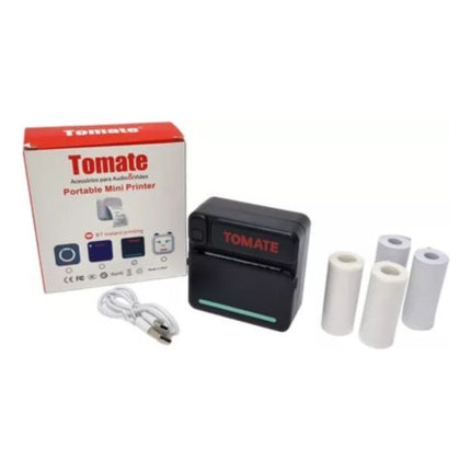 Mini Impresora Térmica Bluetooth 2 Rollos Papel 2 Adhesivos X