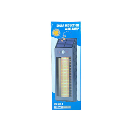 Luz Solar Larga 18w Sensor Mod:hw668-1 Negro
