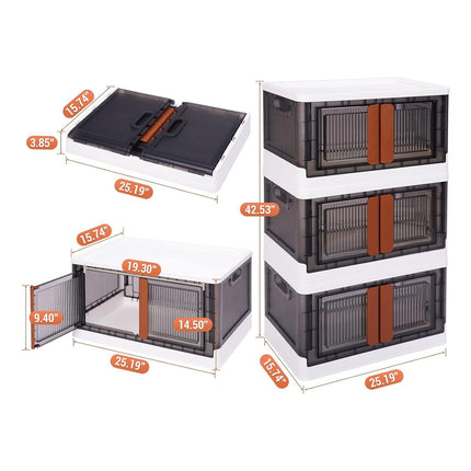 Caja De Almacenamiento Plegable Resitente Calidad  Apilable V Liso