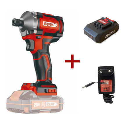 Atornillador De Impacto+ Batería + Cargador Equus Rojo