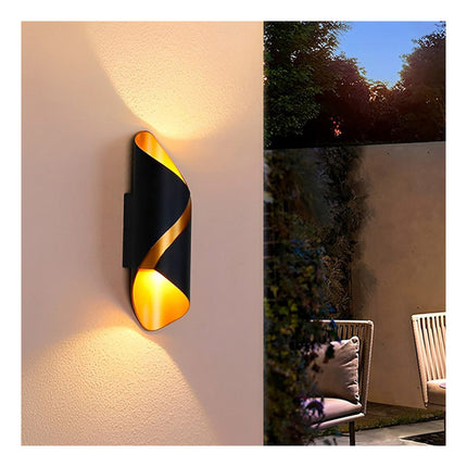 Aplique 6w Led Metal Negro/dorado Lh-3517 Negro/dorado