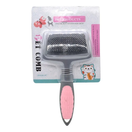 Cepillo Para Mascotas 21x11cm. Rosado Cps01202 Rosa