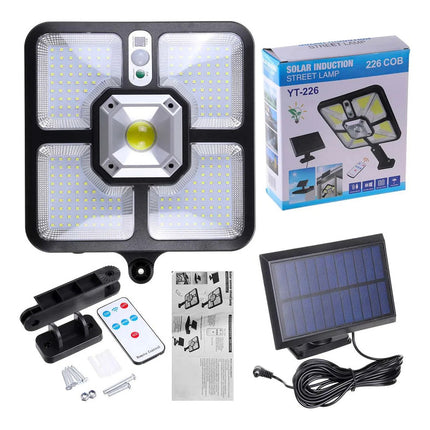 Foco Solar Aurora De 226 Cob Con Sensor Para Exterior Ip65  Blanco Blanco