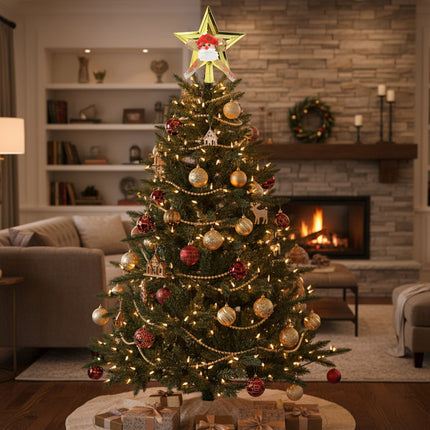 Puntero De Navidad Estrella Dorada 21cm Dorado