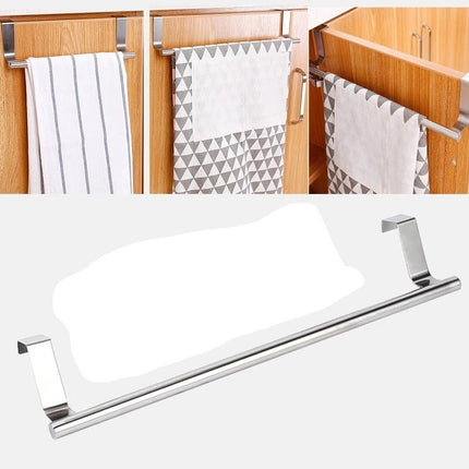 Colgador Para Puerta Toallero Cocina Baño Grande Gris