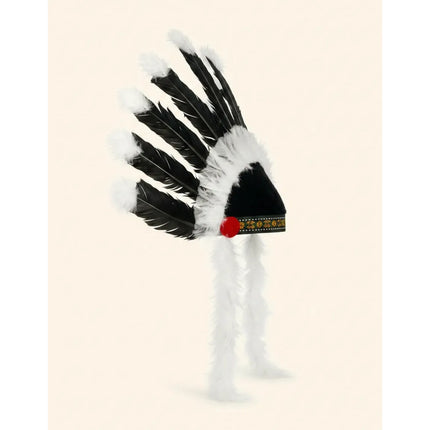 Vincha Elastica Para Colocar En La Cabeza  Plumas Cpt01262 Negro