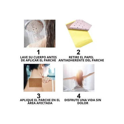 Parche Grande Para Aliviar El Dolor Articular X10 Beige