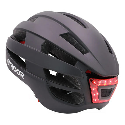 Casco Gyroor  Con Luz Led Negro Negro M