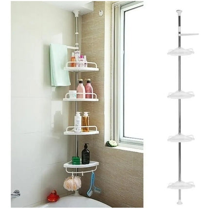 Esquinero  Para Baño Estante Múltiple Ajustable  Blanco