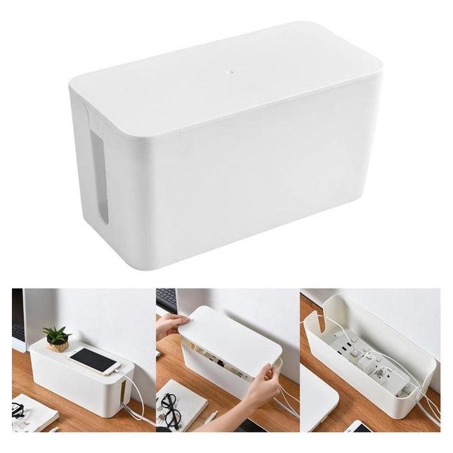 Caja Organizador  Oculta Alargues Cables Escritorio Grande