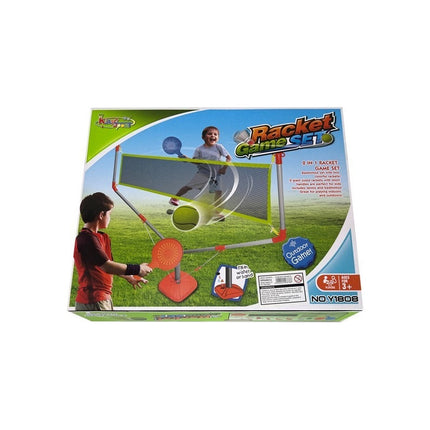 Red Tenis Con Base 2 Paletas Con Pelota, En Caja