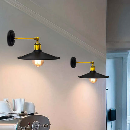 Aplique De Pared Vintage Dorado/negro Lh-2319 Dorado/negro