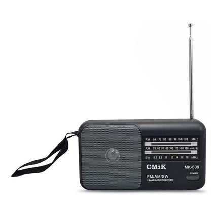 Radio Portatil Am/fm Medidas: 19 X 4.5 X 9.5 Cm Negro