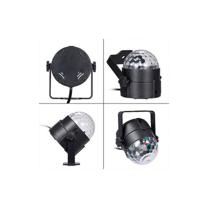 Luz Disco Media Bola Rgb Giratoria Con  Base A 220v  N/a