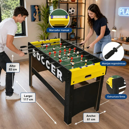 Futbolito De Mesa 117x61x82cm Sp38967 Negro