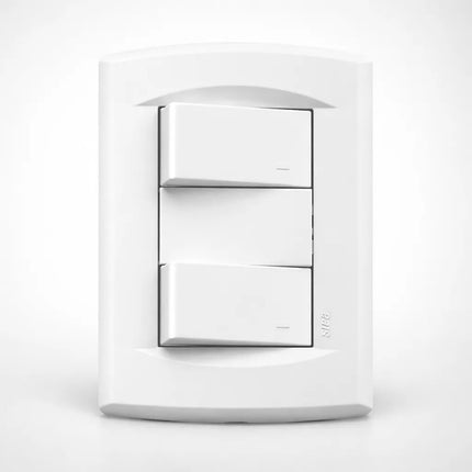 Plaqueta Armada 2 Interruptores Unipolares Blanco 220 A Blanco