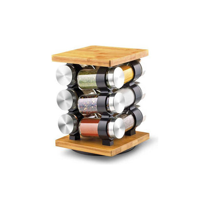 Juego De Especieros X 12 Vidrio Y Madera  M
