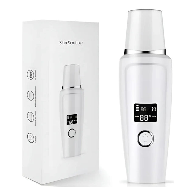 Espátula Facial Ultrasonica Pantalla Led Limpieza Profunda Blanco