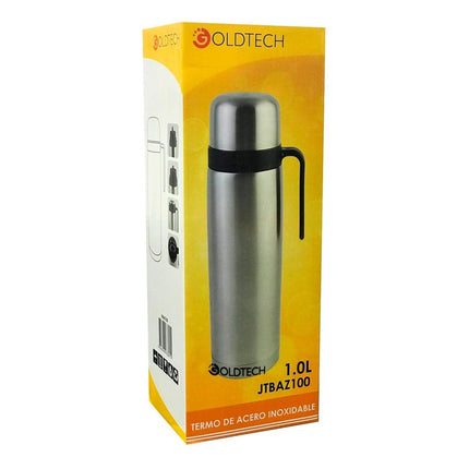 Termo Acero Inoxidable Goldtech 1lt Excelente Calidad Gris