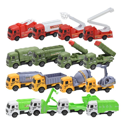 Mini Camiones Flota De Profesiones X16 Unidades Z