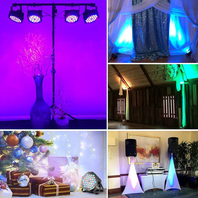 Foco De Luz 36 Led Rgb Dmx Audioritmico Con Control
