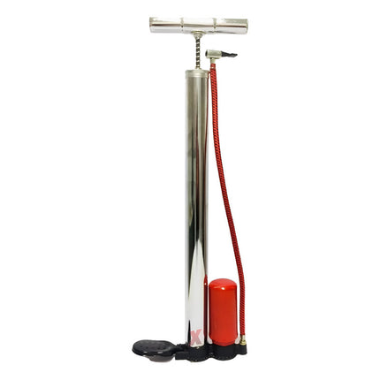 Inflador Largo  Manual Bombin  Moto Bici Pelota  Plateado
