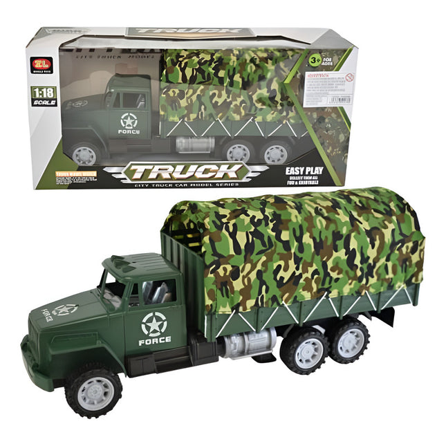 Camión Militar Con Lona Camuflada 35x15x10cm X