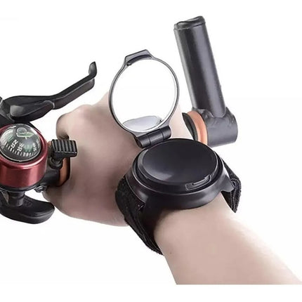 Espejo Retrovisor De Bicicleta Para Muñeca Mano Ciclismo  Negro