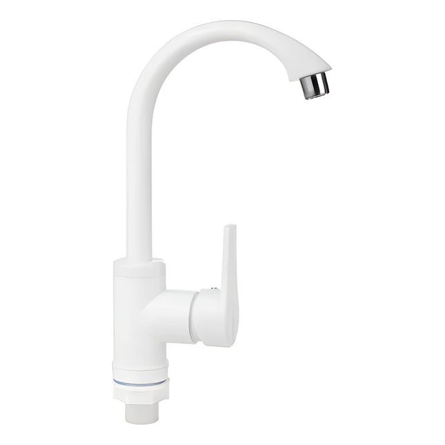 Canilla Cocina Plastico Monocomando En Caja Blanco Brillante