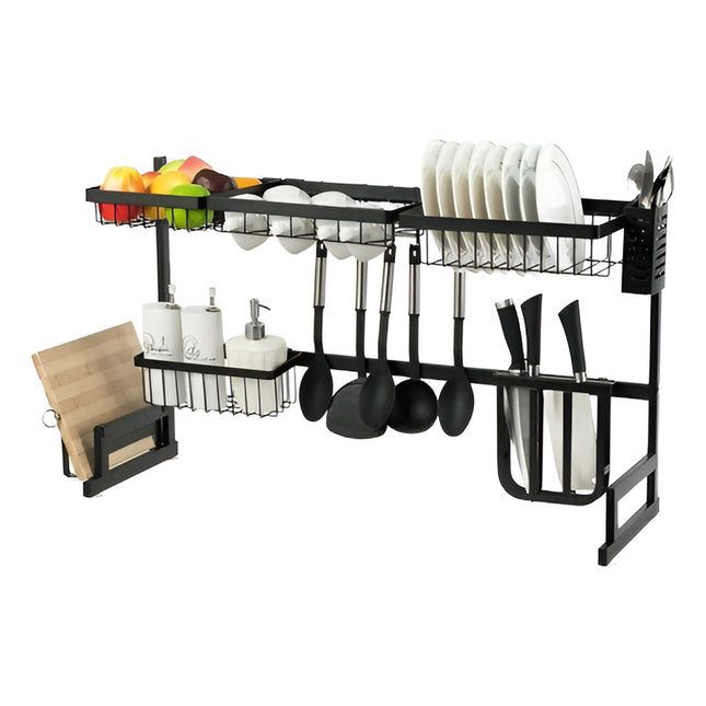 Escurreplatos-escurridor De Mesada -organizador-seca Platos Negro