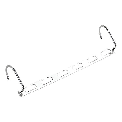 Perchero Telescopico De Metal, Plegable Regulable 6 Perchas Plateado