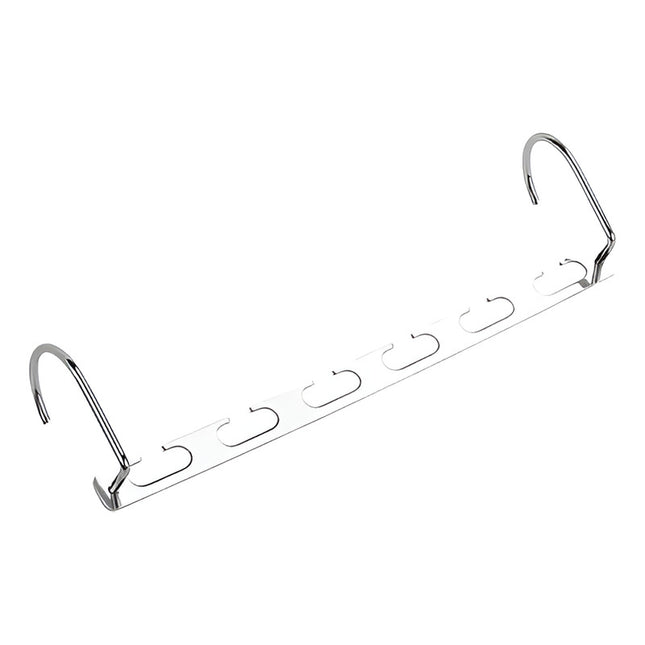 Perchero Telescopico De Metal, Plegable Regulable 6 Perchas Plateado