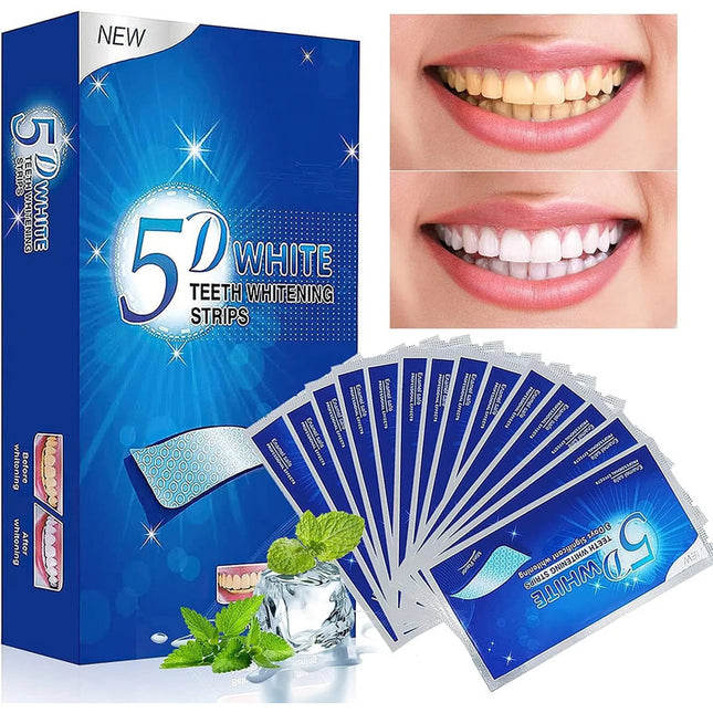 Tiras Blanqueadoras De Dientes Esmalte Seguro  White 5d