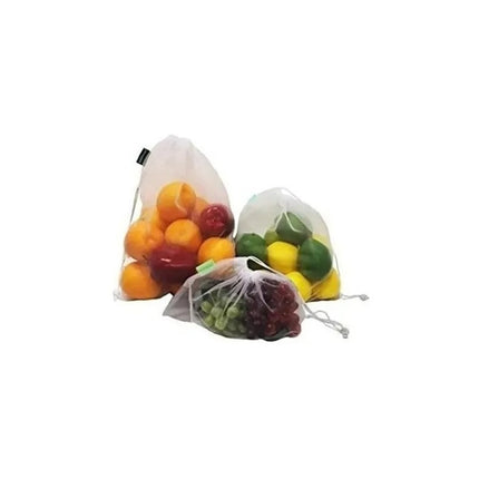 Bolsas De Malla Reutilizables Chica 20 X 30 Cm Blanco