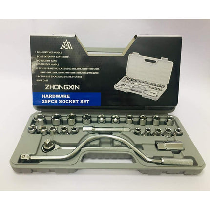 Juego De Dados 25 Piezas  Kit De Herramientas Bocallaves