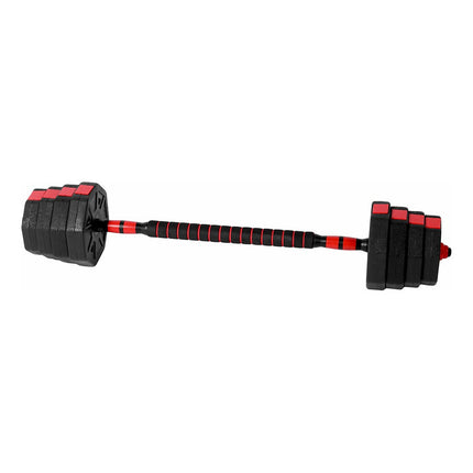 Mancuernas Ajustables Set 30 Kg 3 En 1 Barra Negro