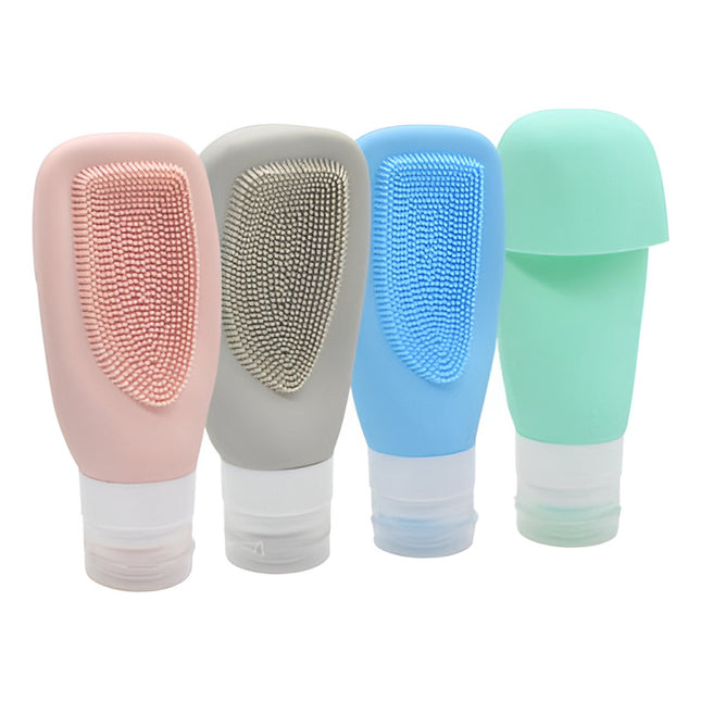 Recipientes De Silicona Con Cepillo Para Viaje X4 Chw03156 Varios
