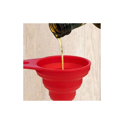 Embudo De Silicona Plegable Liquidos Botellas Motores