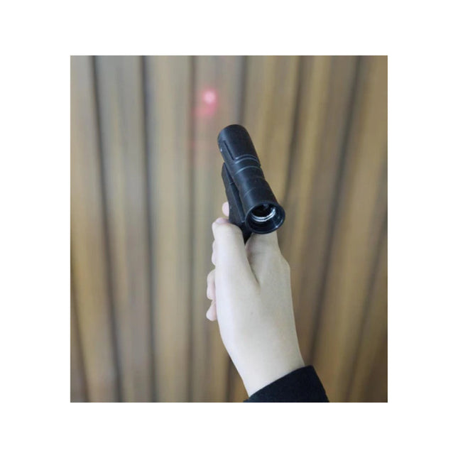 Llavero Forma De Pistola Con Linterna Laser Y Lupa X