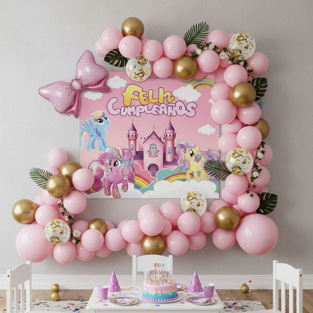 Kit De Decoracion Y Globos Para Cumpleaños Pequeño Pony