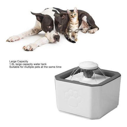 Bebedero Fuente Para Mascotas Agua Fresca Para Perro Y Gato Blanco
