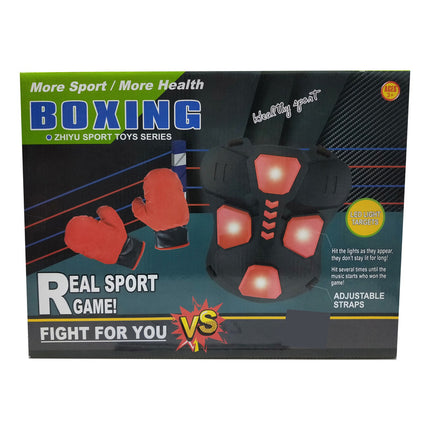 Guantes Y Chaleco De Box Con Luz Led 3aa, En Caja Negro