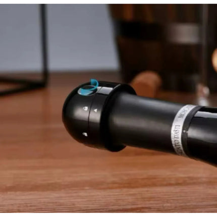 Tapón Para Botellas De Vino Bebidas Tapa Al Vacío Negro