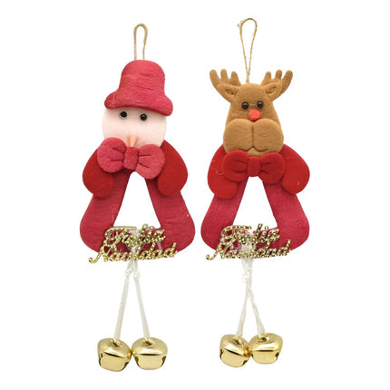 Adorno Navideño Colgante De Fieltro Con Cascabeles  Ccm00131 V