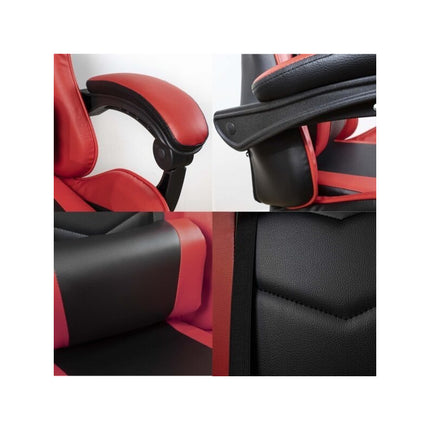 Silla De Escritorio Giratoria Goldtech Gamer Roja Y Negra  Negro
