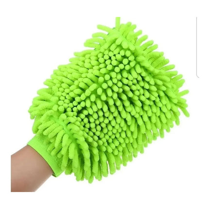Guante Microfibra Manopla De Limpieza Esponja Microfibra Azul