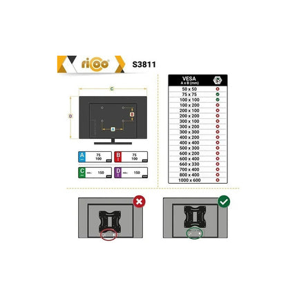 Soporte Brateck Lcd- De Mesa Para Tv/monitor De 13  A 27   Negro