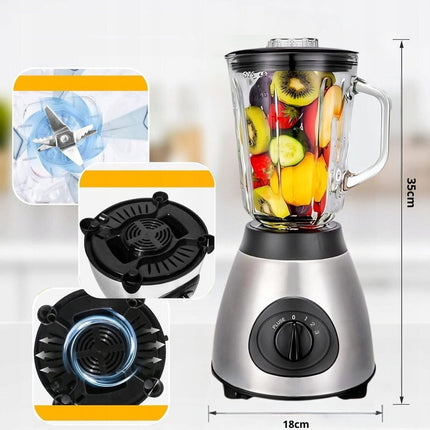 Licuadora Multifuncional 2 En 1 Vidrio 1.5l Starlux N