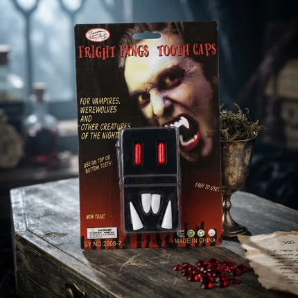 Dientes De Drácula Vampiro Halloween Blanco
