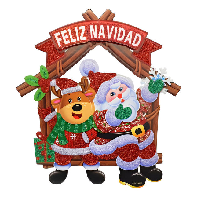 Adorno Cartel Navideño 30x21cm Ccm00369 V